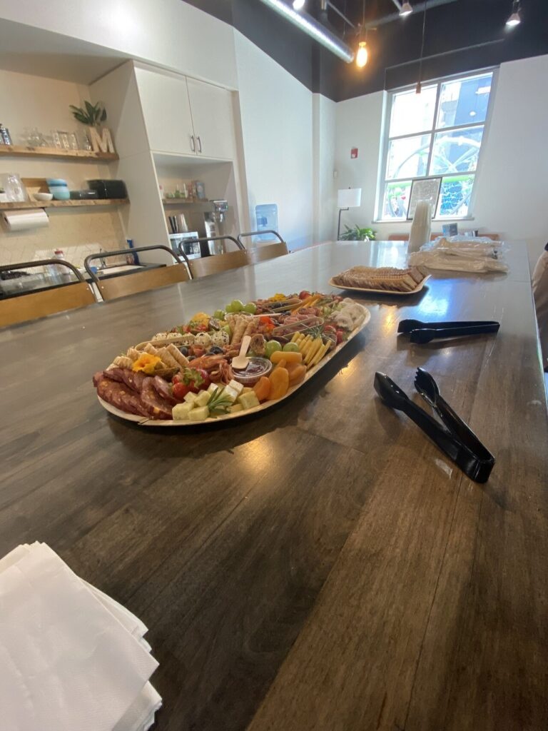 Food served at the career fair.