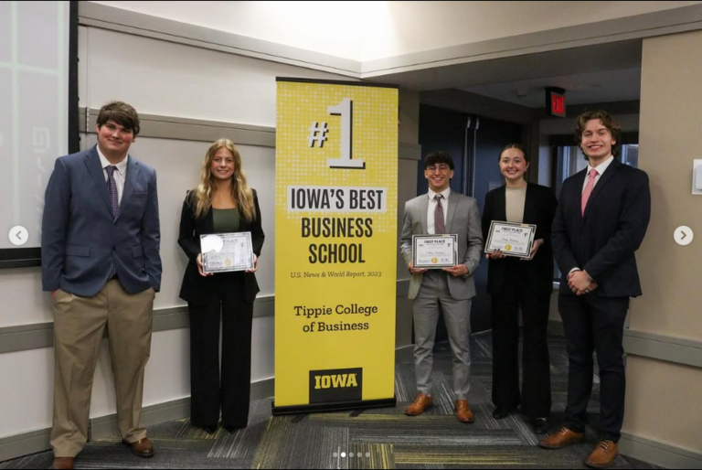 Tippie Tech group with awards.
